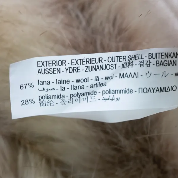 NEW Zara Manteco Italian Fabric Faux Vegan Fur Collar Belted Jacket Coat Medium - Image 3