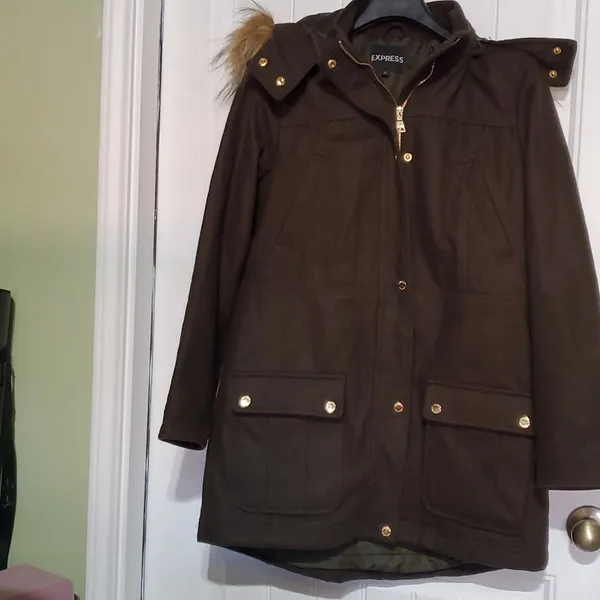 Express Jungle Green Jacket Size M - Image 2