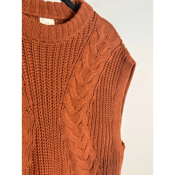 A New Day rust orange sleeveless sweater - Image 5
