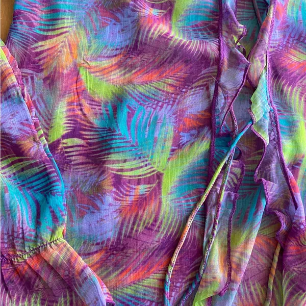 Urban Outfitters size med purple feather quirky abstract open front cardi - Image 6