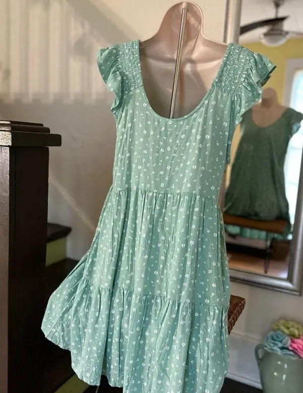 Lagaci Cute Green Dress Size L NWT - Image 2