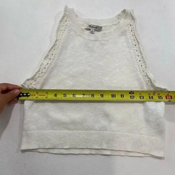 Madewell Ivory Knit Sweater Tank Top – Size M - Image 4