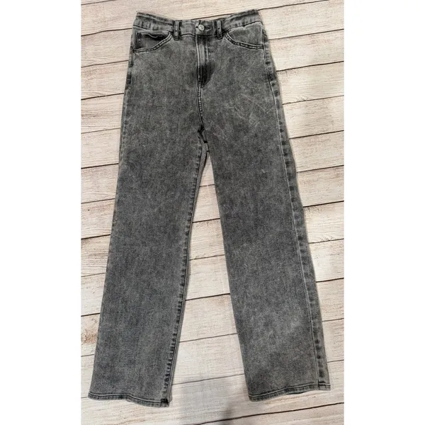 Express grey super Ultra stretch modern straight high rise jeans Small 0/2/4 - Image 2