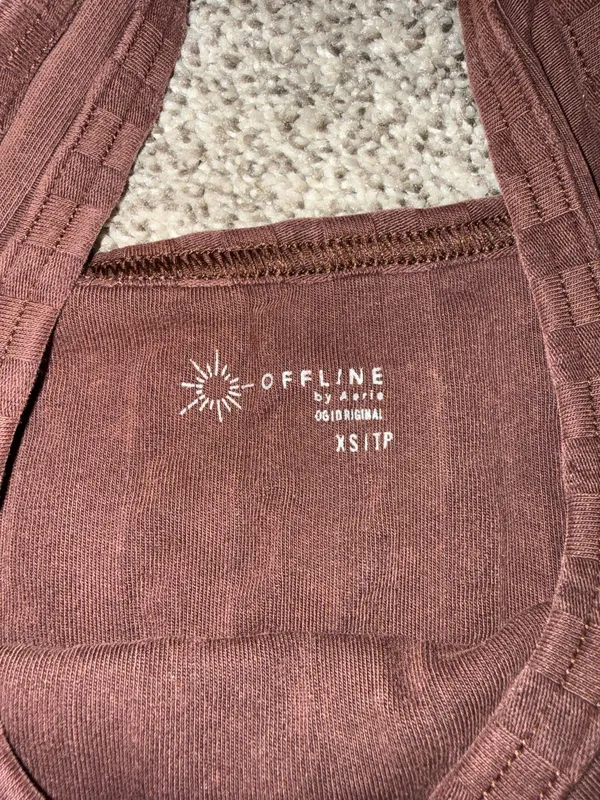 OFFLINE by Aerie OG Original Ribbed Scoop Neck Cropped Tank Top - Image 3