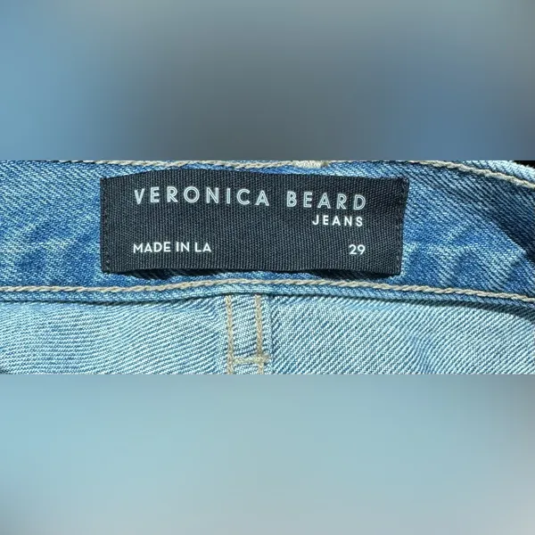 New Veronica Beard Carly Kick-Flare Jean cropped size 29 preowned stone -wash‎ - Image 4