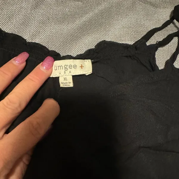 Umgee Black Strappy Shirt - Image 3