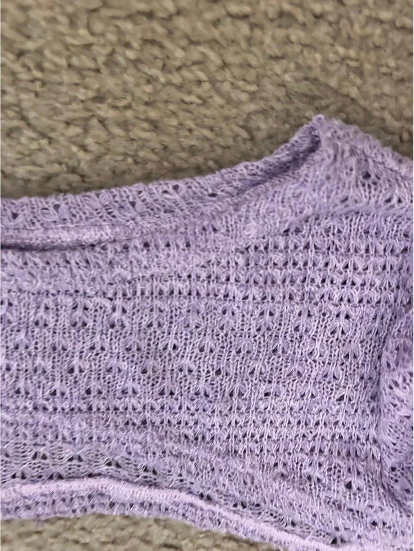 Ab23 top shirt crop purple size large - Image 3