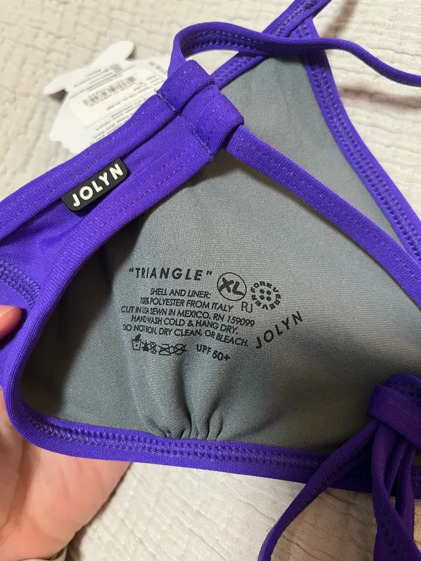 JOLYN Triangle Bikini Top - Purple - Image 5