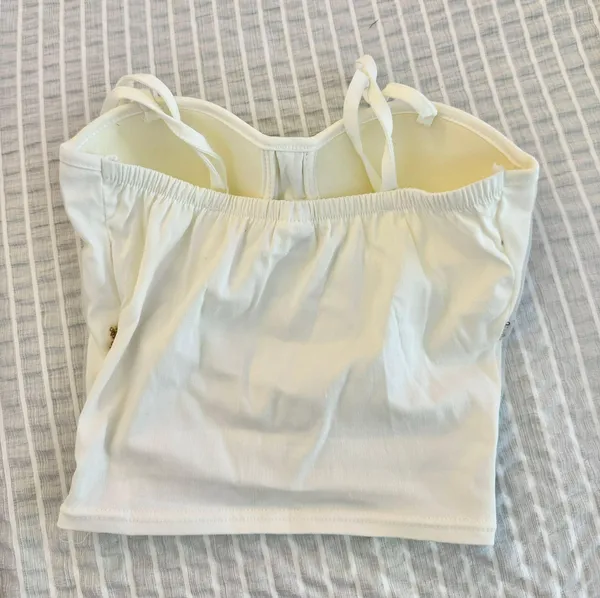 Sequin Star Corset Top White Size M - Image 2