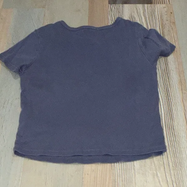 John Galt Brandy Melville Baby Tee One Size Faded Gray Blue Cotton Short Sleeve - Image 4