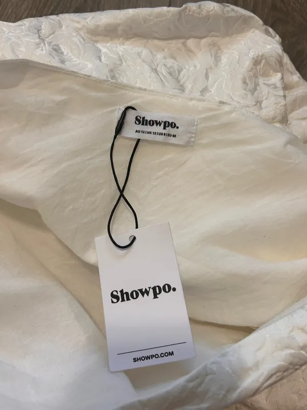 New Showpo Mathilda Mini Dress Cut Out Side Wrap Dress Size 8 MSRP $109 - Image 9
