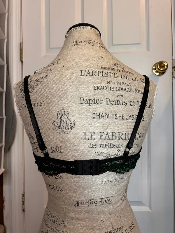 TWO Lace Bras, Purple & Green with Black - Image 4