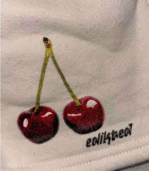 Cherry Crème Edikted Sweatshorts  - Image 4