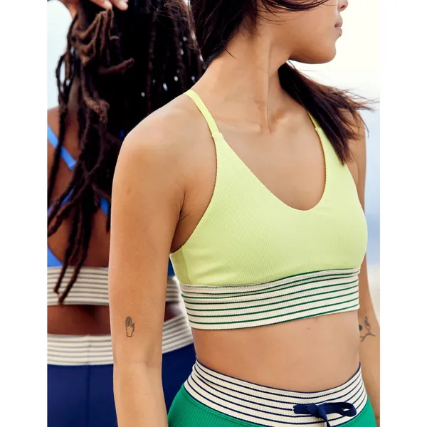 OFFLINE By Aerie Ribbed Scoop Sports Bra sharp green women’s small bralette - Image 10
