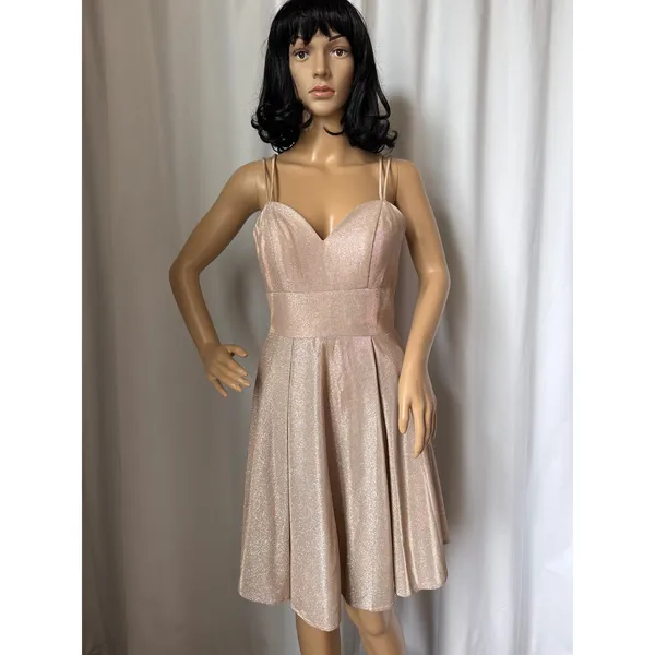 Chic Boutique NY gold glittery cocktail homecoming short dress corset medium - Image 13