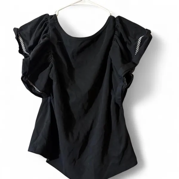 Anthropologie Maeve black top with puffy sleeves - Image 3