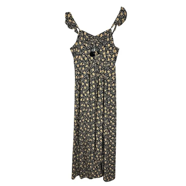 Lulus The Way to Love Dark Floral Print Ruffled Maxi Dress Sz XL Romantic Event - Image 5