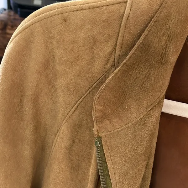 Vintage soft leather jacket w/ lining Tan Size L - Image 8