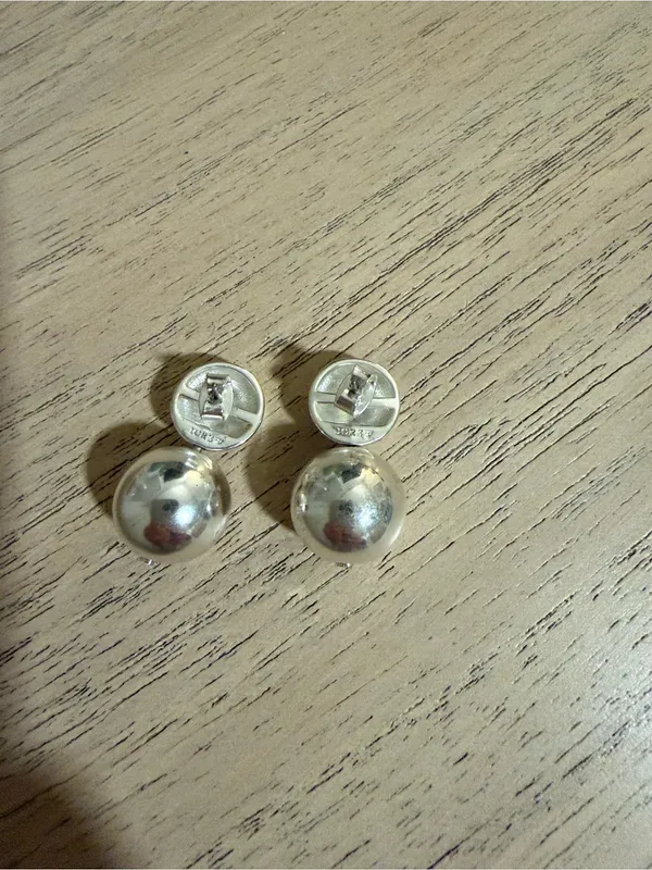 J. Crew Silver Double Ball Drop Earrings - Image 2