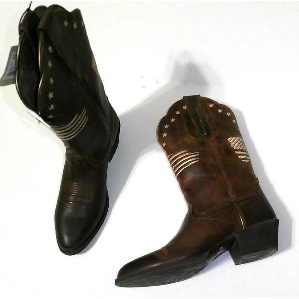 New NWT NIB Womens 7.5 Ariat Boot Western Distressed Heritage Liberty Leather - Image 2