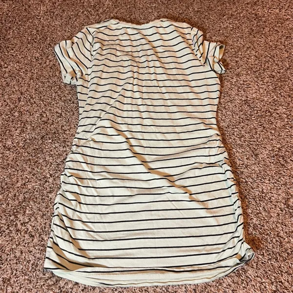 A Pea in the Pod Maternity Dress‎ Striped T-Shirt Short Sleeve Casual M - Image 5