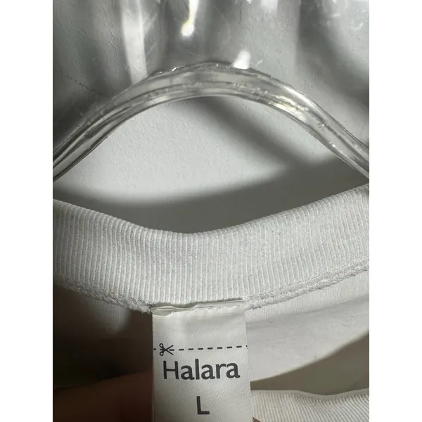 Halara Women's Size Large White Sleeveless Tank Top Shirt - Image 4