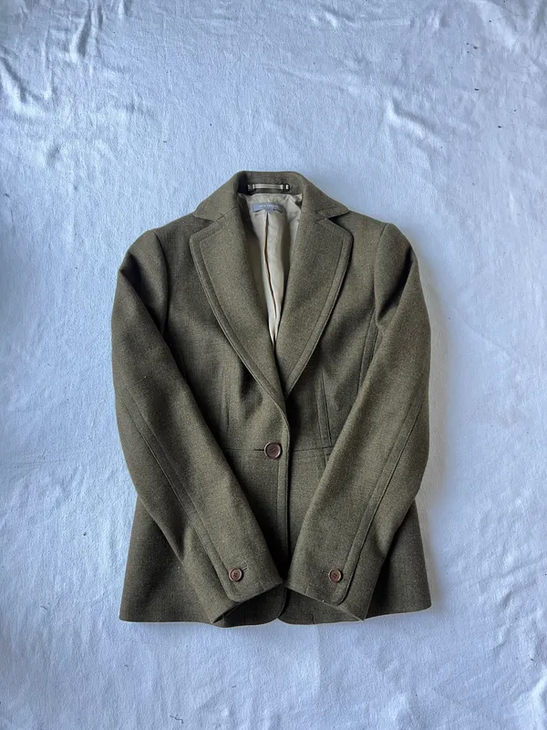 Ann Taylor Green Blazer Jacket - Size 4 - Image 2