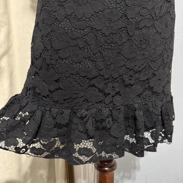 TOBI Black Lace Ruffle Off the‎ Shoulder Mini Whimsigoth Dress XL Dark Romantic - Image 5