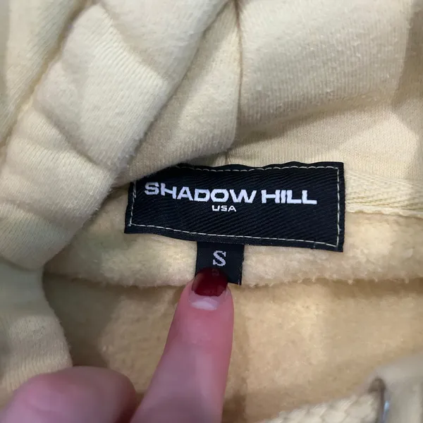 Shadow Hill USA Soft Yellow Pullover Hoodie Loungewear Athleisure Size S - Image 4