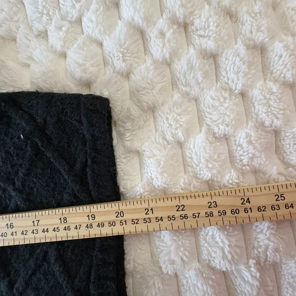 Abercrombie Y2K Black Cable Knit Batwing Sleeve Oversized Cropped Sweater Womens - Image 6