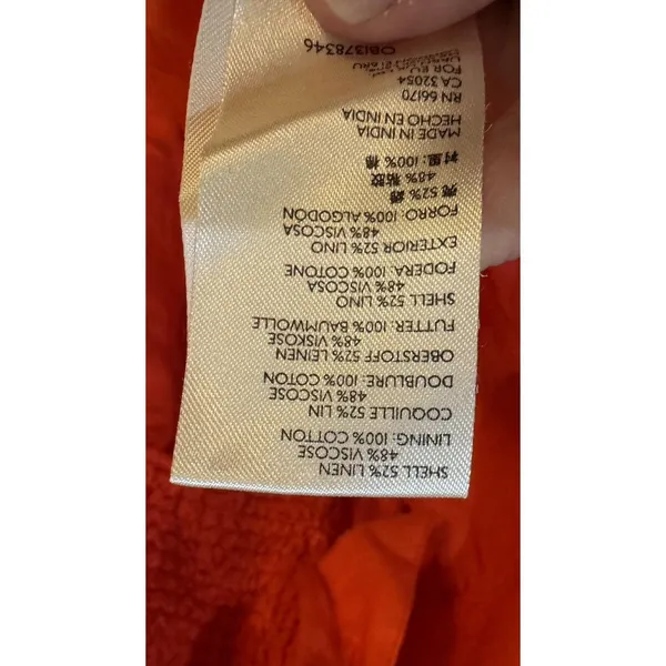 Anthropologie Maeve Twist-Front Mini Dress Linen‎ Size XL Sundress - Image 9