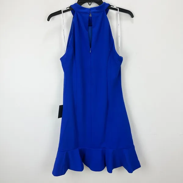 Lulus All About Dancing Royal Blue Halter Ruffled Mini Dress Party Large NWT - Image 9