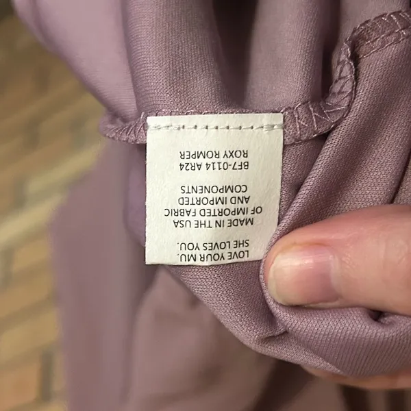 Show Me Your Mumu Roxy Romper Long Sleevee Chiffon Sheer Size XS Mauve/Purple - Image 5