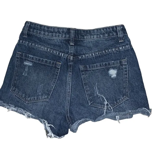 YOLO distressed blue Jean shorts Small‎ - Image 2