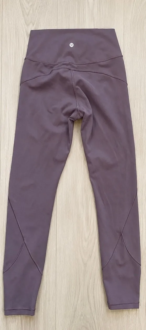 Lululemon In Movement High-Rise 7/8 Yoga Athletic Tight Leggings 10 Purple - Image 2