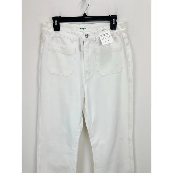 Madewell The Curvy Cleo Straight Jean White Rigid Denim High Rise US 29 NWT - Image 8