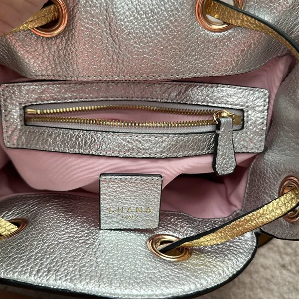 Cute , small metallic bucket purse -made in Italy - Image 8