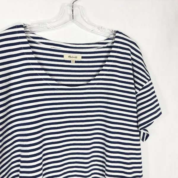 Madewell XL Top Organic Cotton Lyndale Oversized Tee Classic‎ Indigo Blue 1298 - Image 6