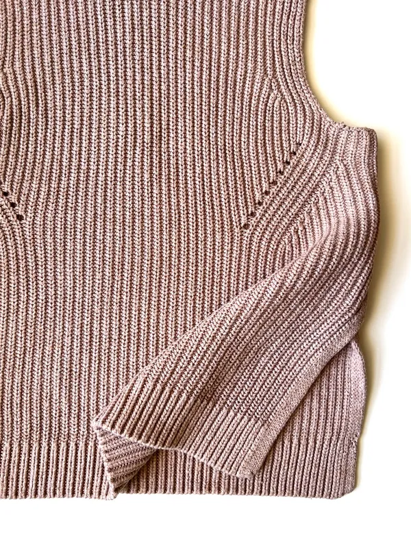 Abercrombie & Fitch XS Brown Sleeveless Turtleneck Ribbed Sweater Vest - Image 6