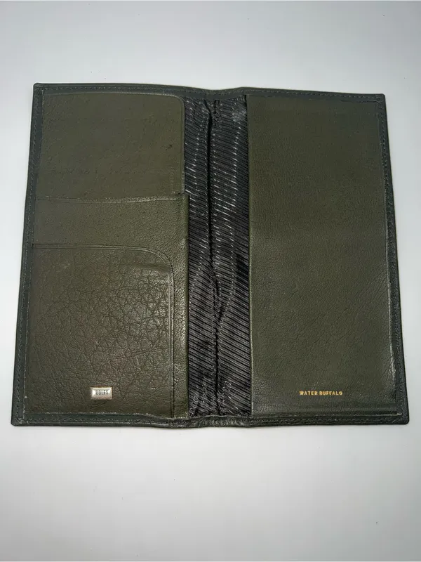 Rolfs Dark Green Long Water Buffalo Skin Leather Wallet 7” X 3.75” - Image 3
