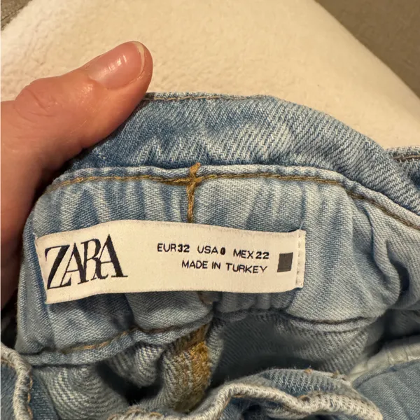 Zara Blue Denim Trousers - Image 3