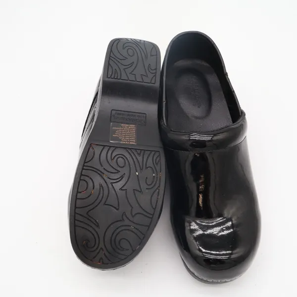 Croft & Barrow Juliana Clogs Womens US 7.5M Black Patent Leather Slip On Shoes - Image 6
