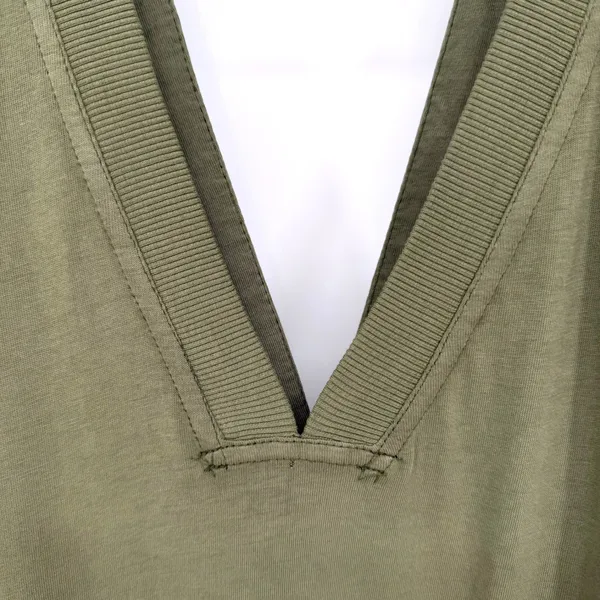 Daily Practice Anthropologie Midi Dress Womens M Olive Coastal Minimaist Boho - Image 7