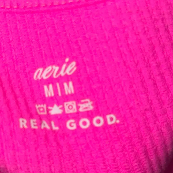 Aerie Medium Pink Ribbed Criss-Cross Back Crop Top - Image 6