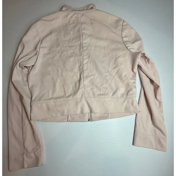 Nike Women's Full Zip Crop‎ Jacket Blush Pink Mock Neck Pullover Size Medium - Image 5