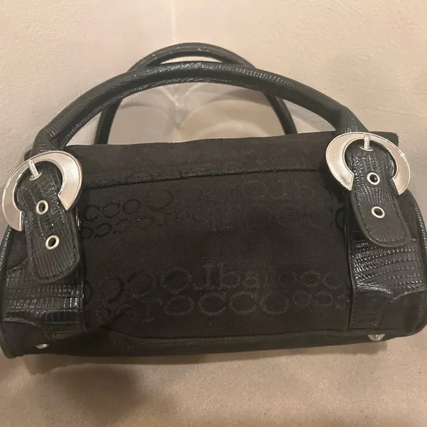 Bag Chic Black Satchel with Silver Buckle Accents by ROCCOBAROCCO/lovely clean - Image 6