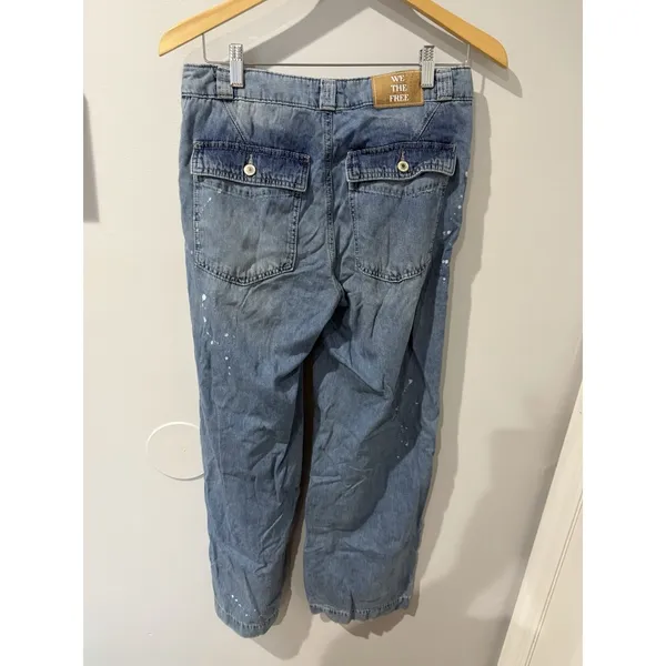 We The Free Paint Splatter Distressed Button Fly Aria Trouser Sz 28 M - Image 8