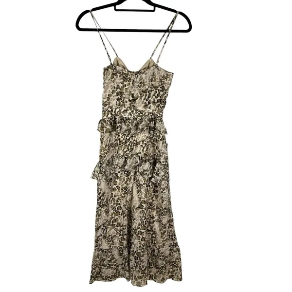 Bardot NWT Animal Print Strappy Layered‎ Dress Tiered Ruffle Women’s Size 4/XS - Image 2