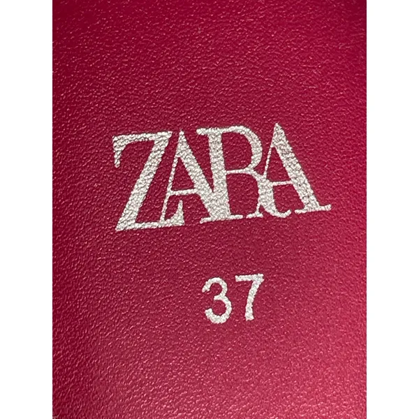 Zara Womens Red Square Toe Block Heels Ankle Strap Mary Jane Pumps Shoes 37 US 6 - Image 6