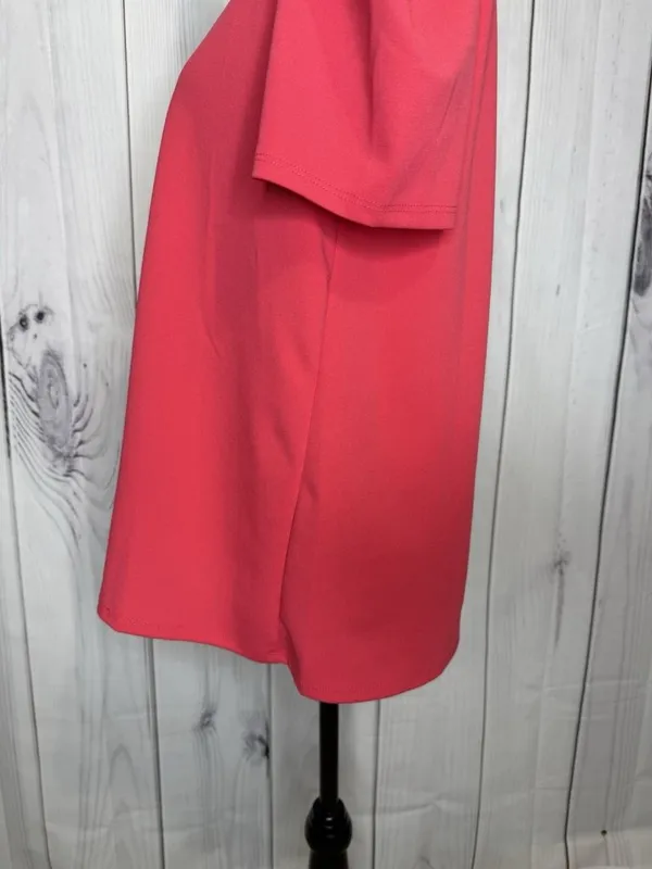 Jodifl Womens Sz Large Coral V-Neck Puff Sleeve Blouse Top - Image 14